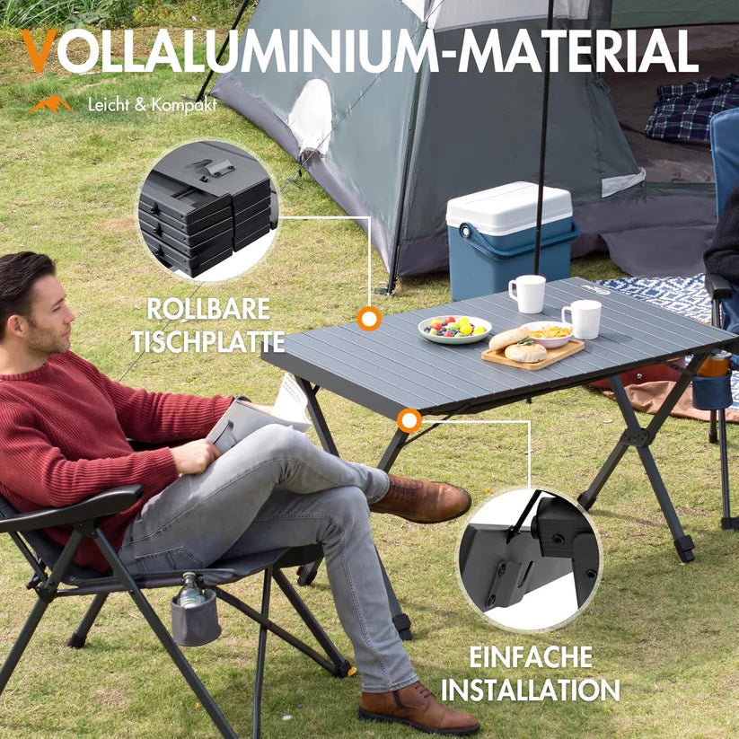 PORTAL Camping Table Foldable Height Adjustable