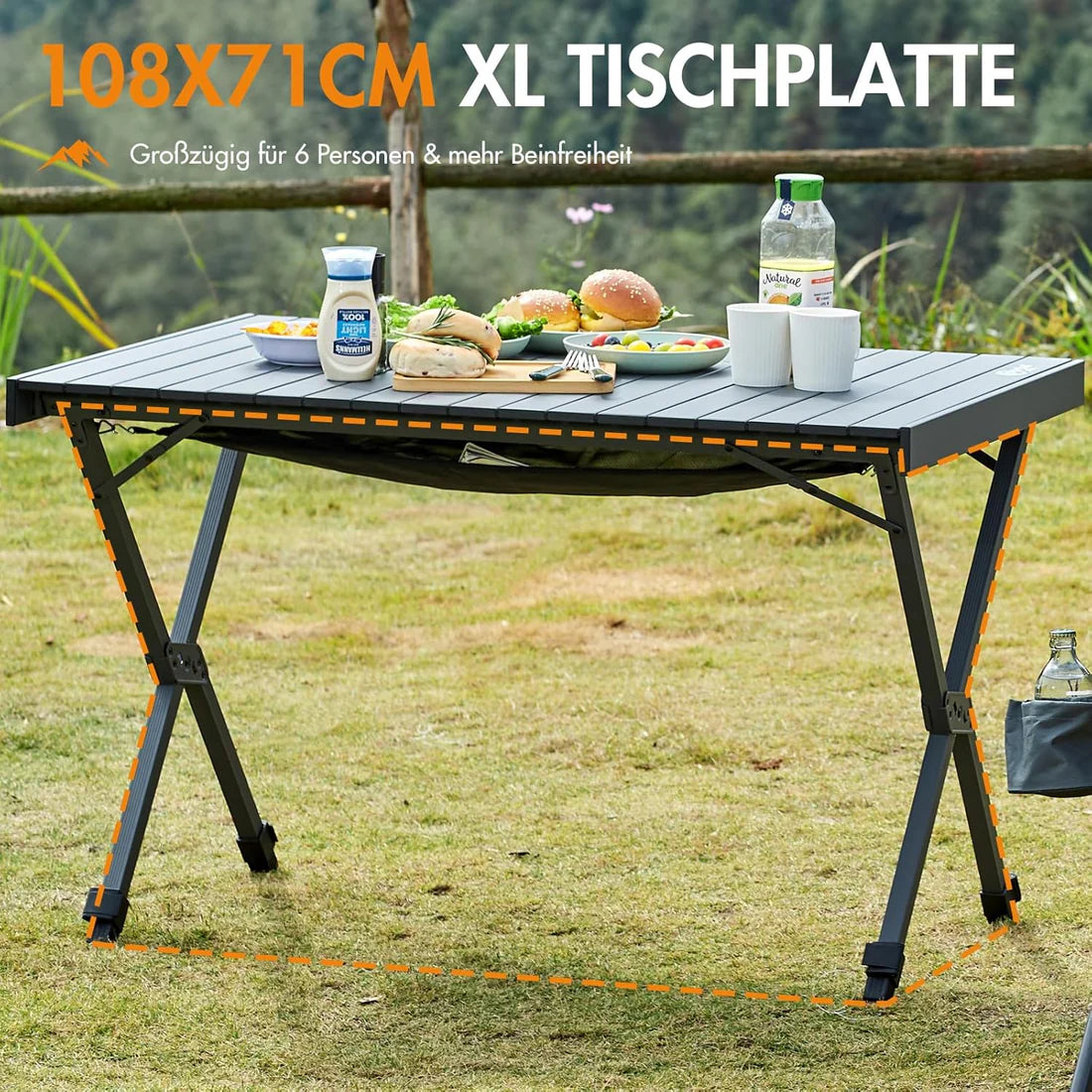 PORTAL Camping Table Foldable Height Adjustable