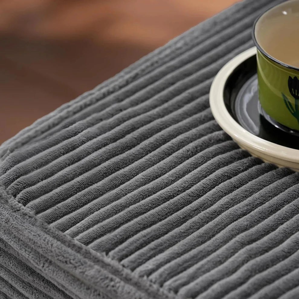 Relax in Style – L-Shape Modular Couch with Plush Corduroy Fabric